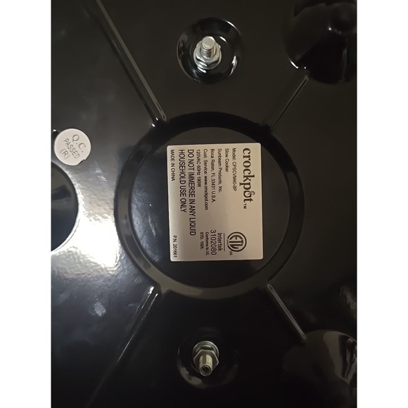 CROCKPOT Slow Cooker by Sunbeam 4-qt Model CPSCVM40-BP - Picture 5 of 5